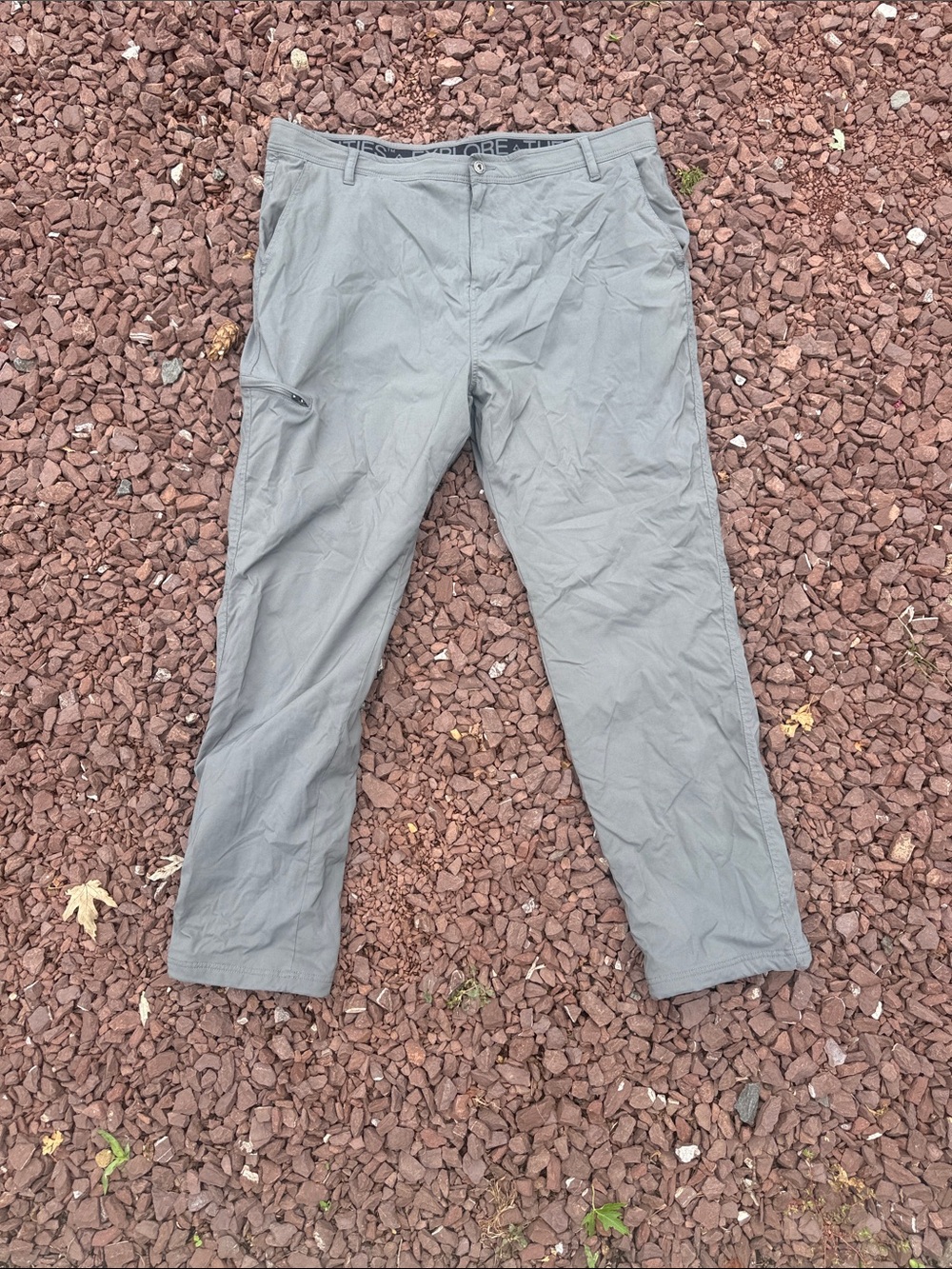 Men's Fleece Gray Chino Pants - GERRY size 42 Straight Fit